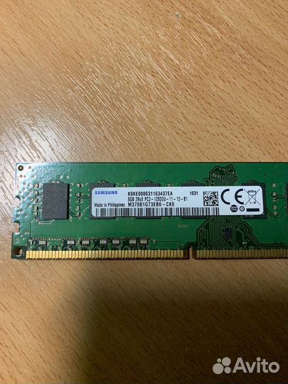 Оперативная память ddr3 8 gb Samsung 1600Mgh