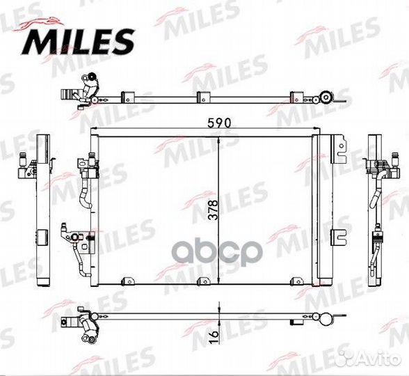 Конденсер opel astra H / zafira B 1.4-2.2 04- a