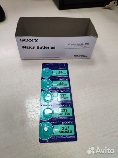 Батарейки для микронаушника Sony 337 SR416SW 4 шт