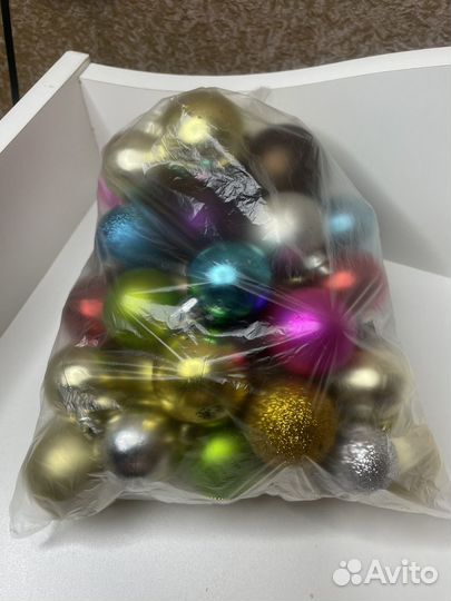 Набор елочных игрушек пластик