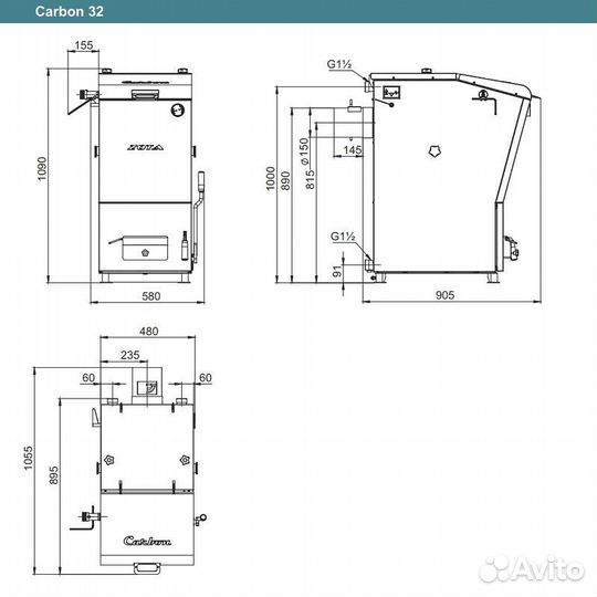 Котел отопительный Zota carbon 32