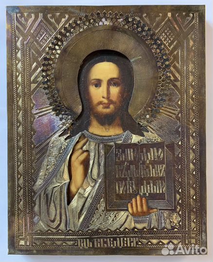 Икона Господь Вседержитель. Оклад, золочение