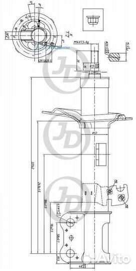 Амортизатор передний левый JAS0001 just drive