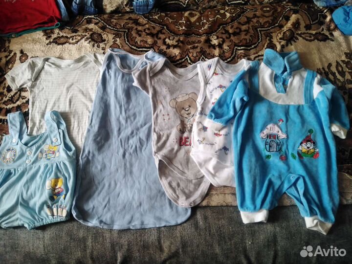 Большой пакет вещей на мальчика с 0 до 12 мес