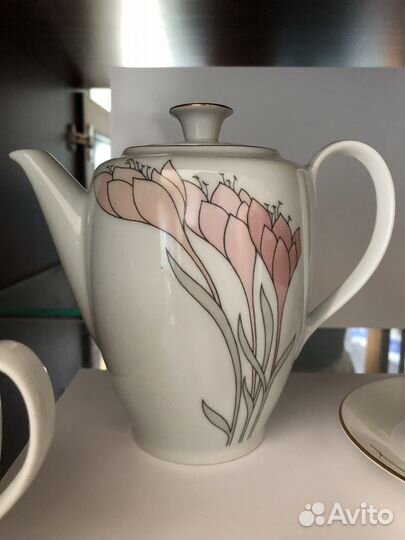 Кофейный сервиз Кольдиц гдр с ирисами