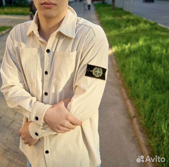 Вельветовая рубашка stone island