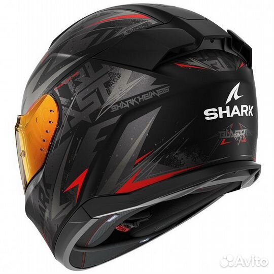 Мотошлем Интеграл Shark D-skwal 3 Blast-R, Черный