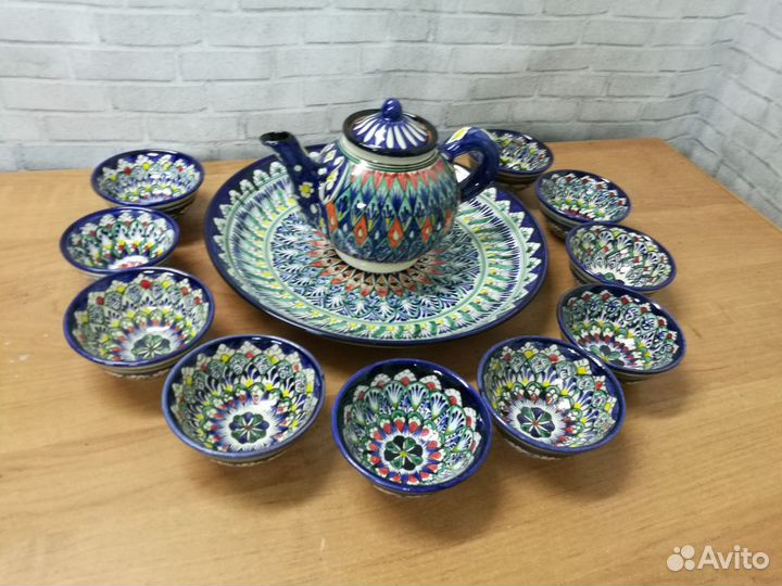 Риштанская керамика (комплект посуды)