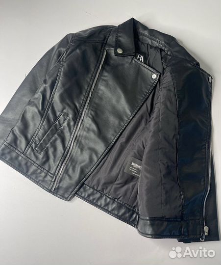 Кожаная куртка Zara для девочки и мальчика