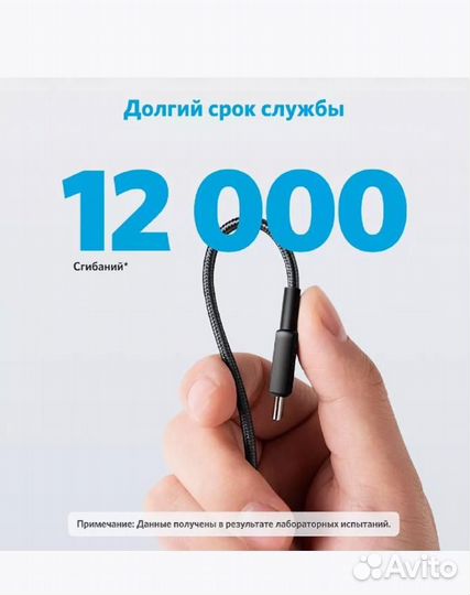 Кабель Anker A81F6 Black 1,8m Power Line 322 USB