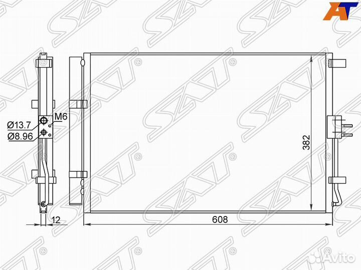 Радиатор кондиционера KIA soul 1.6 09-12