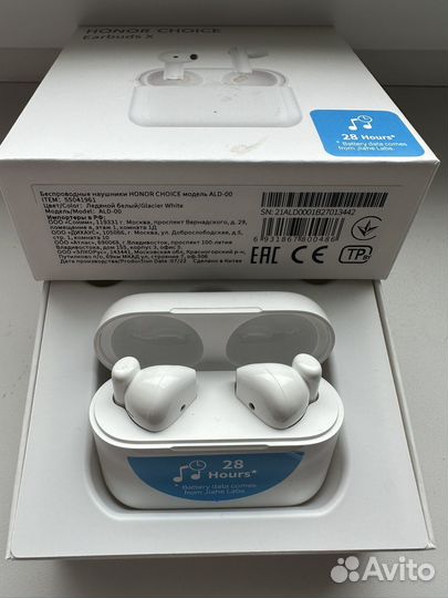 Беспроводные наушники honor choice earbuds x