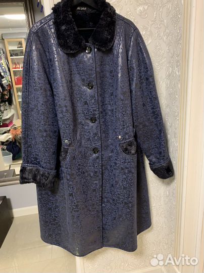 Пальто - дубленка зимнее 68 размер