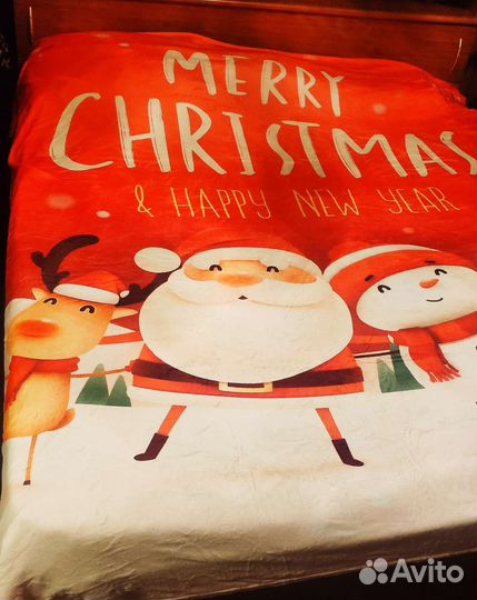 Плед праздничный рождественский