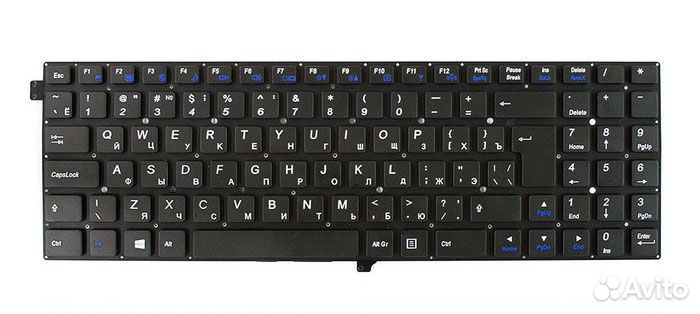 Клавиатура DNS Clevo W5500, черная MP-12C96GB-430W