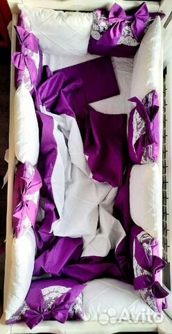 Комплект новый в детскую кроватку: бортики