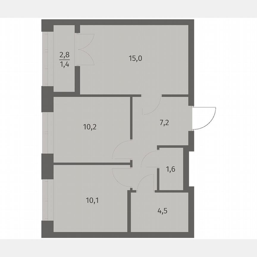 2-к. квартира, 50 м², 7/11 эт.
