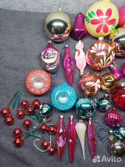 Лот ёлочных игрушек СССР