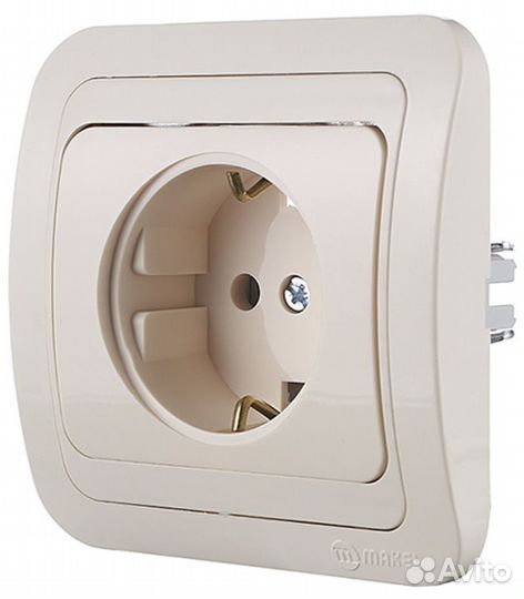 Розетка с рамкой Mimoza 25028 скрытая установка бе