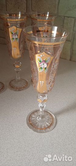 Хрустальные бокалы для шампанского Богемия