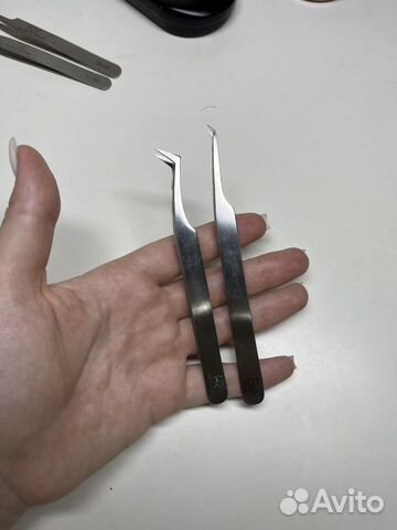 Пинцеты для наращивания ресниц прямые и для объёма