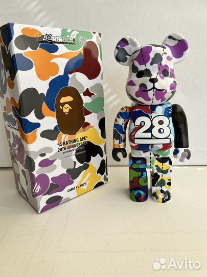 Bearbrick 28 см Bape camo 28th 2# 400% оригинал