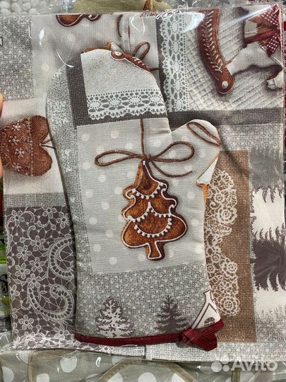 Полотенце, варежка прихватка