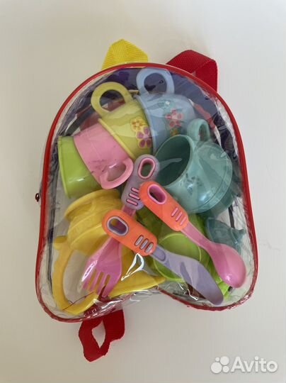 Набор детской посуды пластик