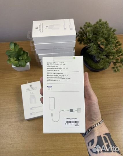 Зарядный блок + кабель apple