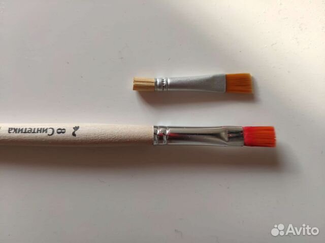 Синтетические плоские кисти номер 8