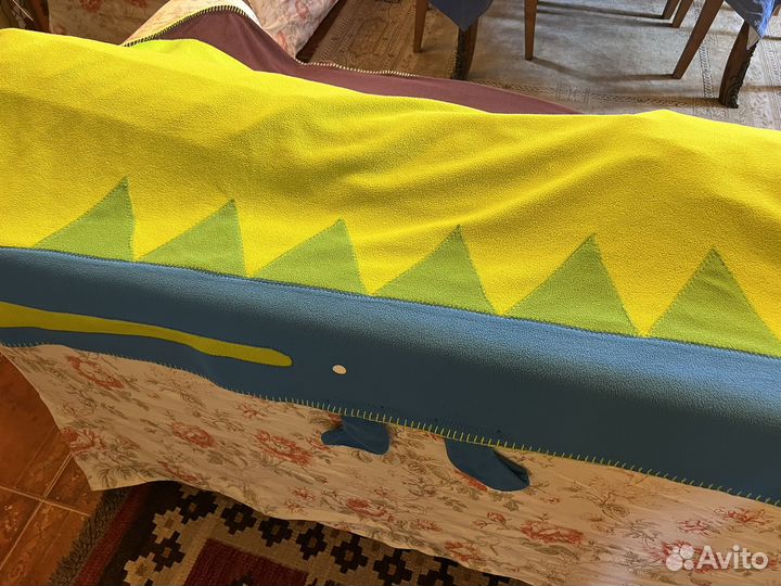 Детский плед одеяло Икея крокодил