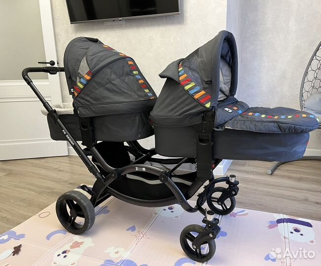 Коляска для двойни или погодок 2 в 1