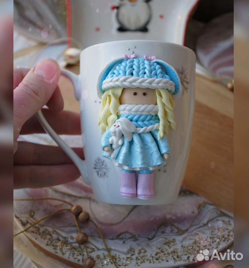 Новогодняя Кружка с девочкой