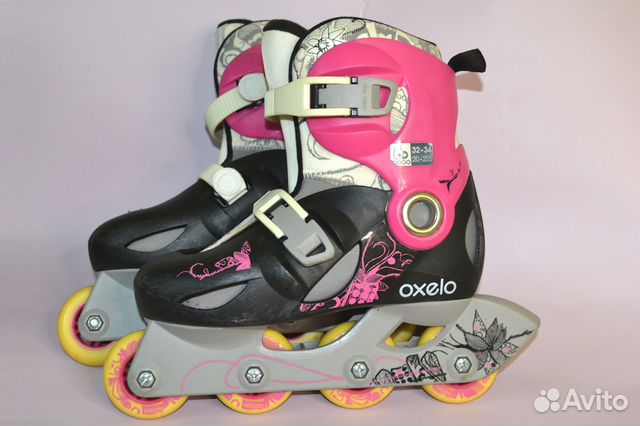 Роликовые коньки раздвижные р.32-34 Oxelo Декатлон