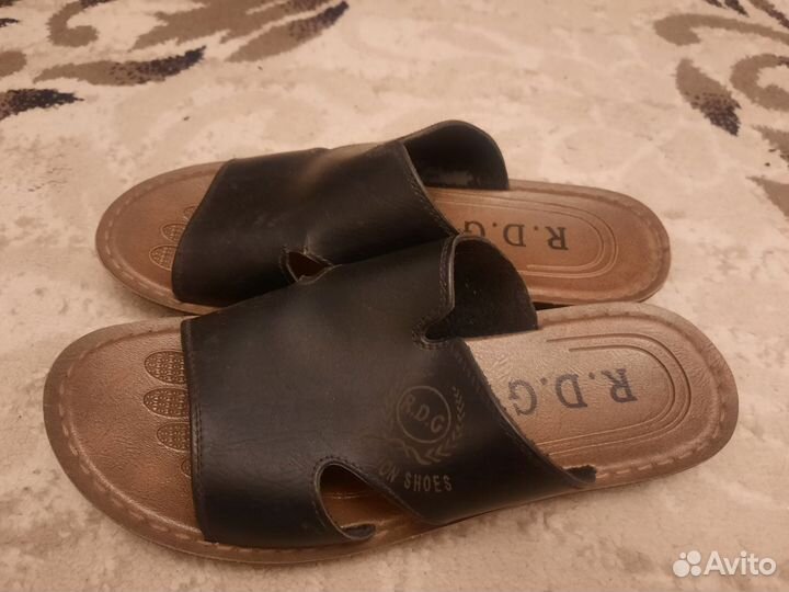 Шлепанцы мужские кожаные 42 размер