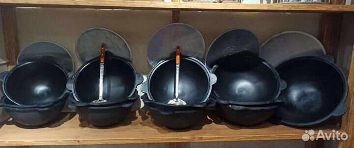 Узбекские чугунные казаны 4,6, 8, 10, 12л Наманган