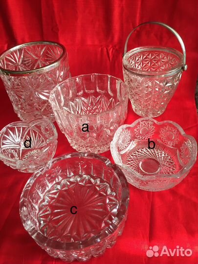 Ваза, салатница хрустальная СССР