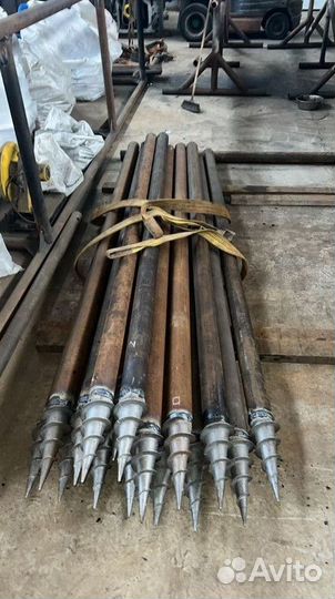 Винтовые сваи с монтажом