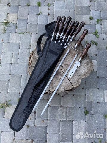 Набор шампуров колчан элитная кожа 6 шт. тюльпан