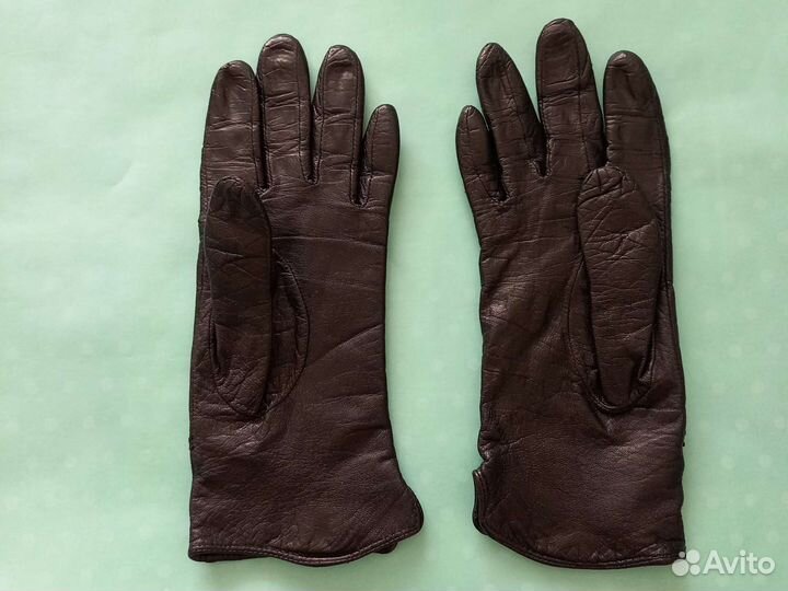 Перчатки женские кожаные