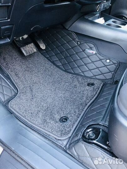 Автоковрики 3D с бортами из экокожи. На все авто