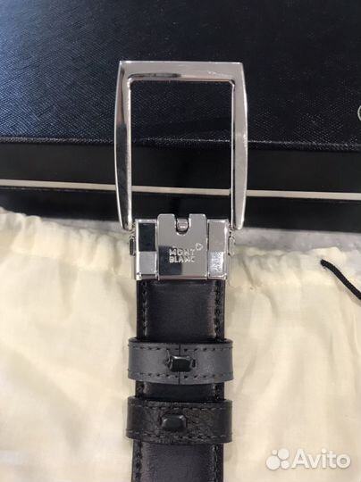 Мужской кожаный ремень mont blanc