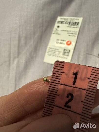 Новая одиночная серьга Лимонное золото