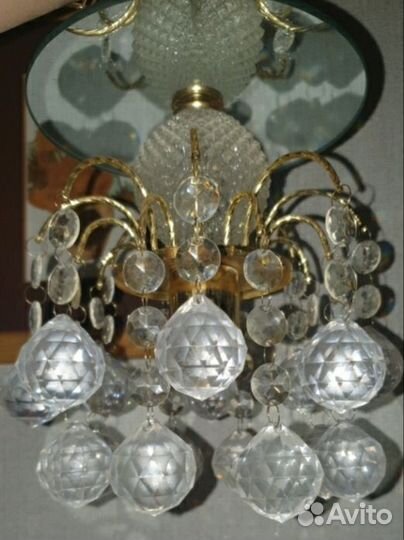 Винтажная люстра латунь