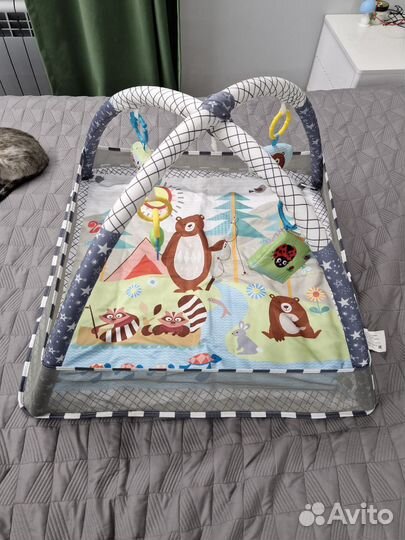 Детский игровой коврик-манеж развивающий