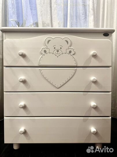 Комод детский белый Nuovita италия