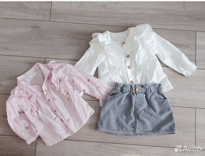Платье джинсовое Zara / Рубашка Zara / Юбка Zara