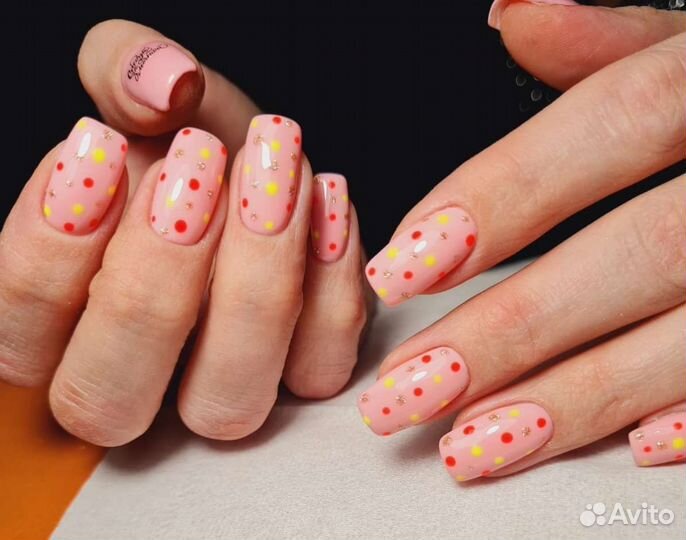 Маникюр гель лак наращивание ногтей