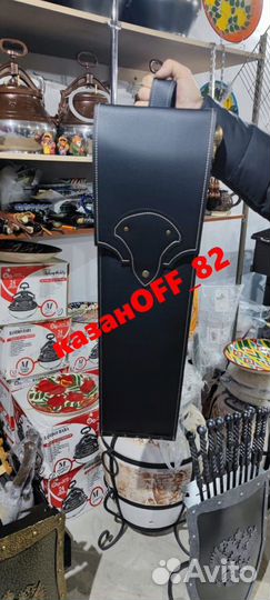 Сумка чехол для шампуров экокожа черная