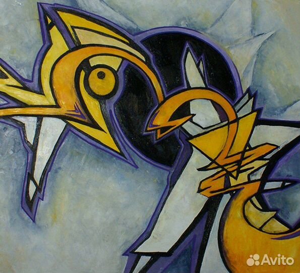 Картина холст масло абстракция